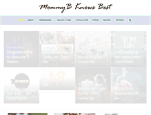 Tablet Screenshot of mommybknowsbest.com